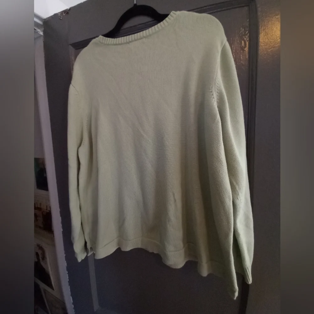Pastel green Eddie Bauer long sleeve xxl sweater cotton - Picture 2 of 3